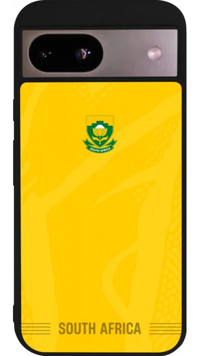 Coque Google Pixel 8a - Silicone rigide noir Maillot de football Afrique du Sud 2026 personnalisable