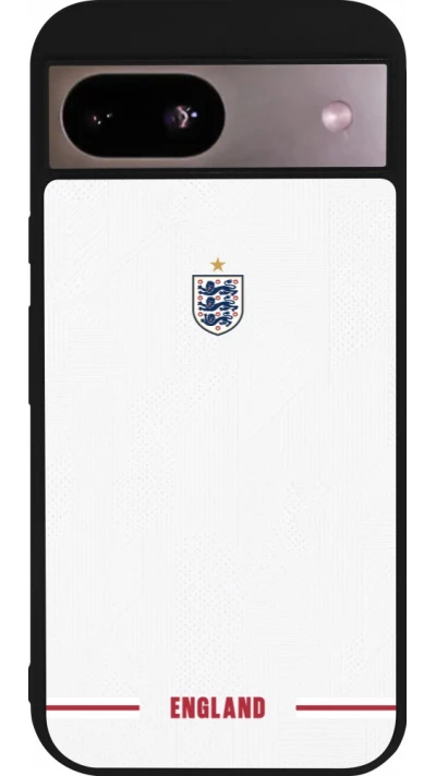 Coque Google Pixel 8a - Silicone rigide noir Maillot de football Angleterre 2026 personnalisable