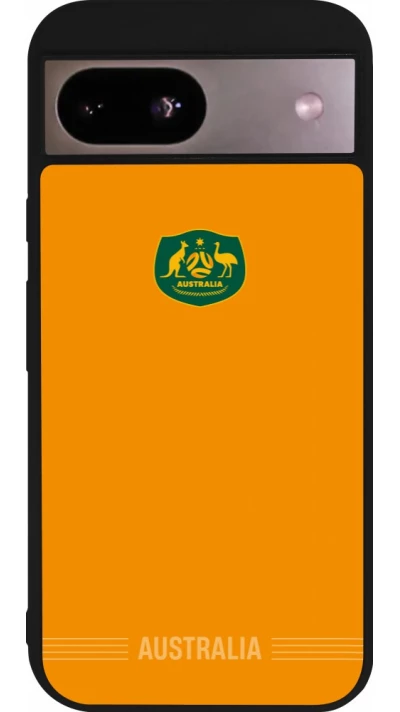 Coque Google Pixel 8a - Silicone rigide noir Maillot de football Australie 2026 personnalisable