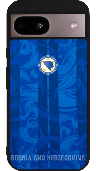 Coque Google Pixel 8a - Silicone rigide noir Maillot de football Bosnie-Herzégovine 2026 personnalisable