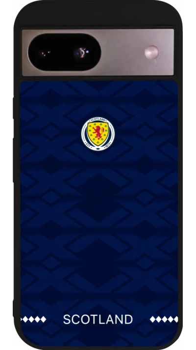 Coque Google Pixel 8a - Silicone rigide noir Maillot de football Ecosse 2026 personnalisable
