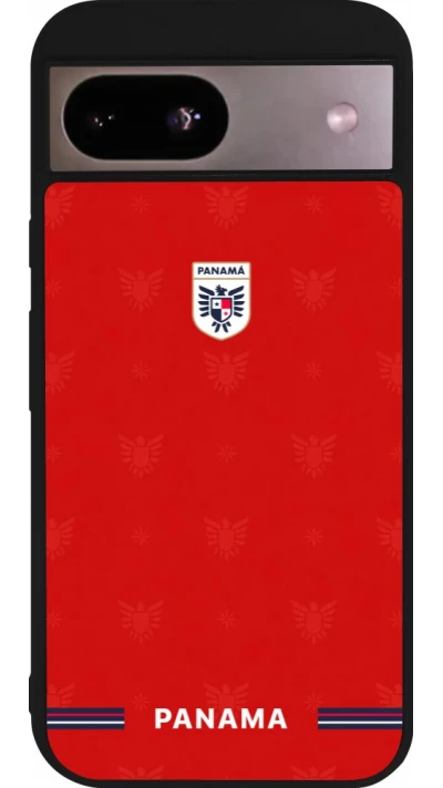 Coque Google Pixel 8a - Silicone rigide noir Maillot de football Panama 2026 personnalisable