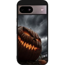 Coque Google Pixel 8a - Silicone rigide noir Halloween 2026 The Wicked Pumpkin