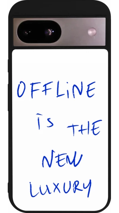 Coque Google Pixel 8a - Silicone rigide noir Offline is the new luxury