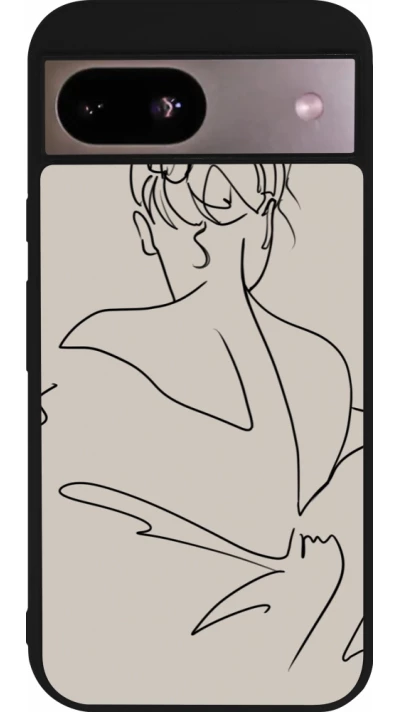 Google Pixel 8a Case Hülle - Silikon schwarz Salnikova 05