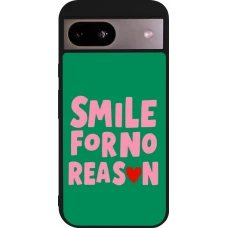 Google Pixel 8a Case Hülle - Silikon schwarz Smile for no reason 2026