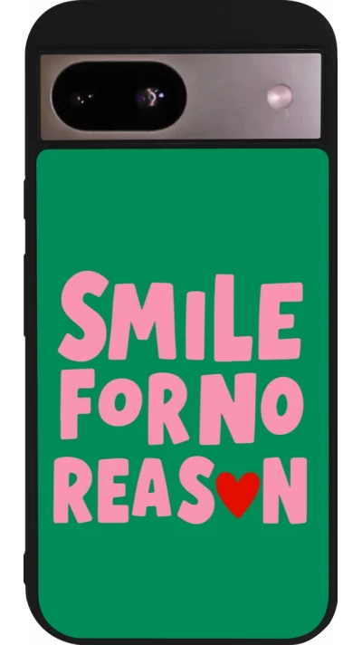 Google Pixel 8a Case Hülle - Silikon schwarz Smile for no reason 2026