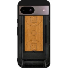 Coque Google Pixel 8a - Silicone rigide noir Sports 2026 Basketball