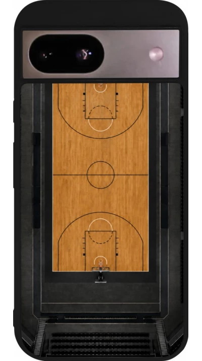 Coque Google Pixel 8a - Silicone rigide noir Sports 2026 Basketball