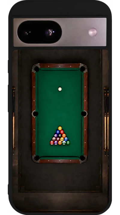 Coque Google Pixel 8a - Silicone rigide noir Sports 2026 Billard