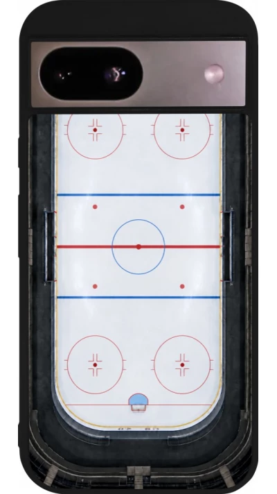 Coque Google Pixel 8a - Silicone rigide noir Sports 2026 Hockey