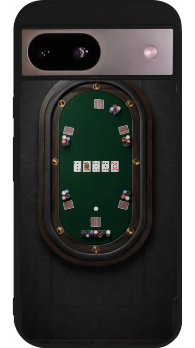 Coque Google Pixel 8a - Silicone rigide noir Sports 2026 Poker