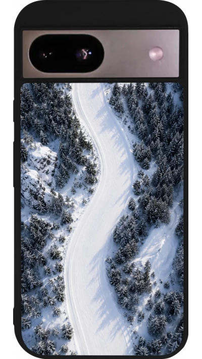Coque Google Pixel 8a - Silicone rigide noir Sports 2026 Ski