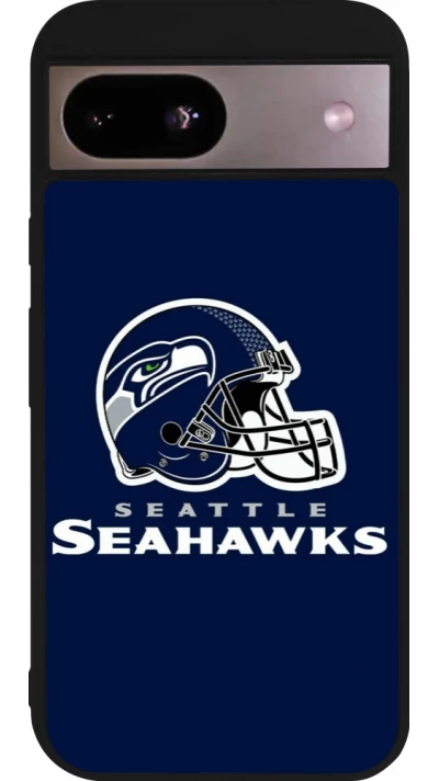 Coque Google Pixel 8a - Silicone rigide noir Super Bowl 26 Seattle 3