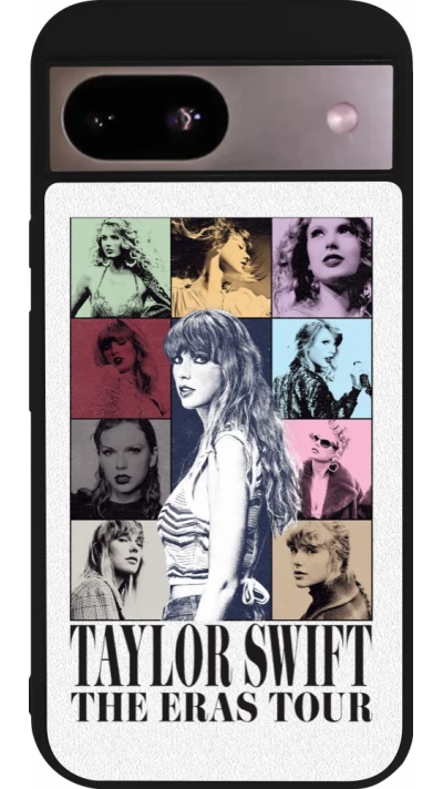 Coque Google Pixel 8a - Silicone rigide noir Taylor Swift The Eras Tour