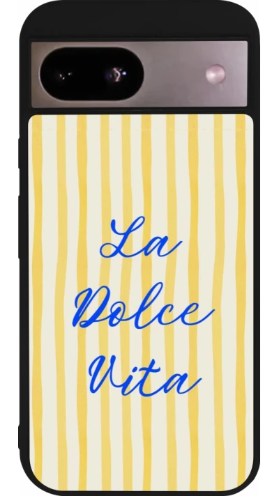 Coque Google Pixel 8a - Silicone rigide noir The good life 2026