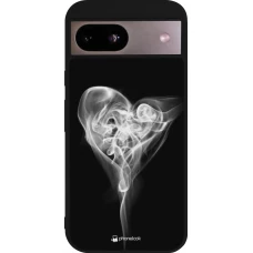 Coque Google Pixel 8a - Silicone rigide noir Valentine 2022 Black Smoke