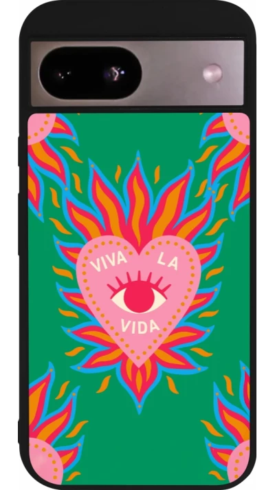 Coque Google Pixel 8a - Silicone rigide noir Viva la vida 2026