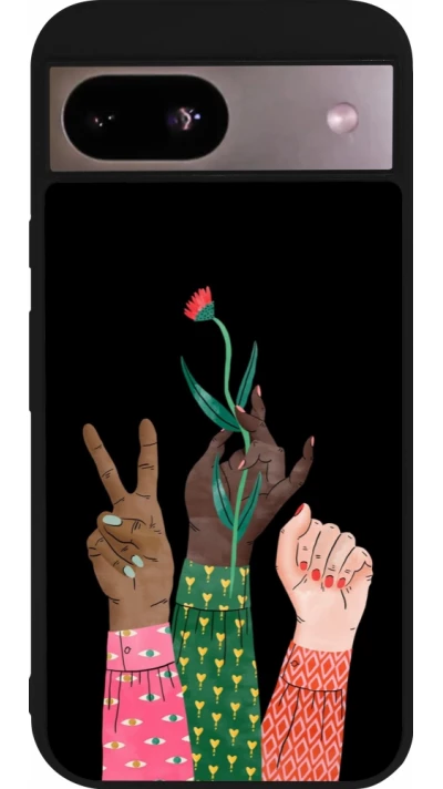 Coque Google Pixel 8a - Silicone rigide noir Womens day 2026 2