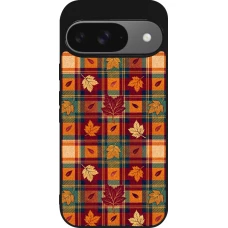 Coque Google Pixel 9 / Pixel 9 Pro - Silicone rigide noir Autumn 26 Autumn pattern