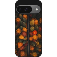 Coque Google Pixel 9 / Pixel 9 Pro - Silicone rigide noir Autumn 26 Road in autumn