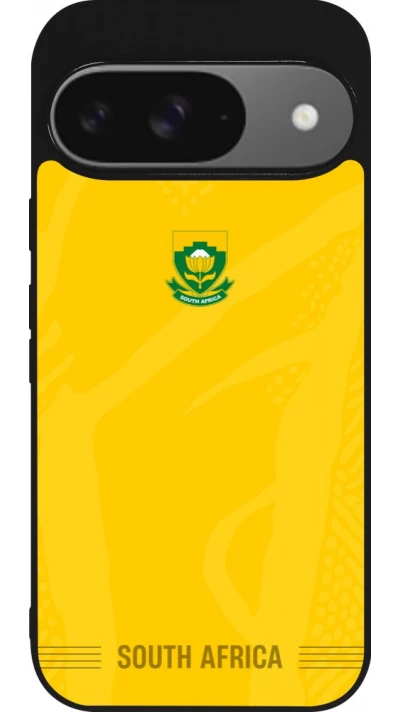 Google Pixel 9 / Pixel 9 Pro Case Hülle - Silikon schwarz Südafrika 2026 personalisierbares Fussballtrikot