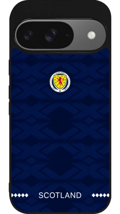 Google Pixel 9 / Pixel 9 Pro Case Hülle - Silikon schwarz Schottland 2026 personalisierbares Fussballtrikot