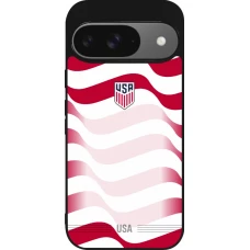Google Pixel 9 / Pixel 9 Pro Case Hülle - Silikon schwarz Vereinigten Staaten 2026 personalisierbares Fussballtrikot