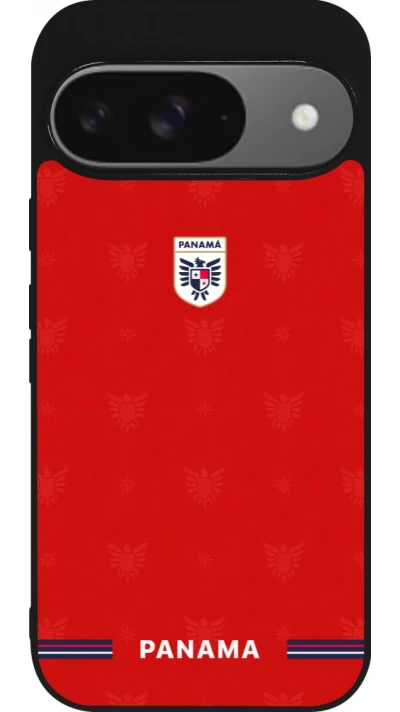 Google Pixel 9 / Pixel 9 Pro Case Hülle - Silikon schwarz Panama 2026 personalisierbares Fussballtrikot