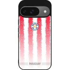 Google Pixel 9 / Pixel 9 Pro Case Hülle - Silikon schwarz Paraguay 2026 personalisierbares Fussballtrikot