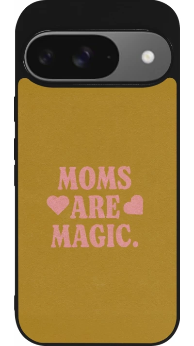 Google Pixel 9 / Pixel 9 Pro Case Hülle - Silikon schwarz Mom 2026 Are Magic