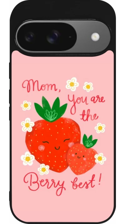 Google Pixel 9 / Pixel 9 Pro Case Hülle - Silikon schwarz Mom 2026 Berry best