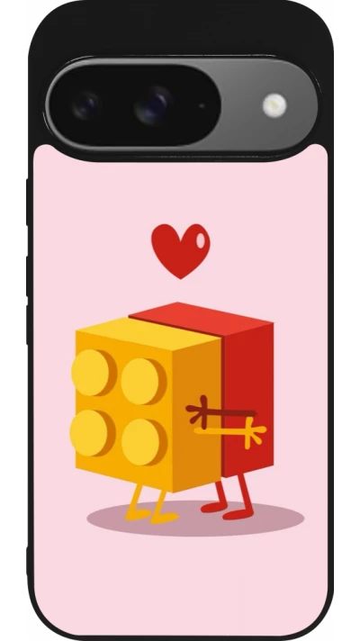 Google Pixel 9 / Pixel 9 Pro Case Hülle - Silikon schwarz Saint Valentines Day 26 Puzzle