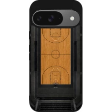 Coque Google Pixel 9 / Pixel 9 Pro - Silicone rigide noir Sports 2026 Basketball
