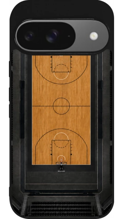 Coque Google Pixel 9 / Pixel 9 Pro - Silicone rigide noir Sports 2026 Basketball