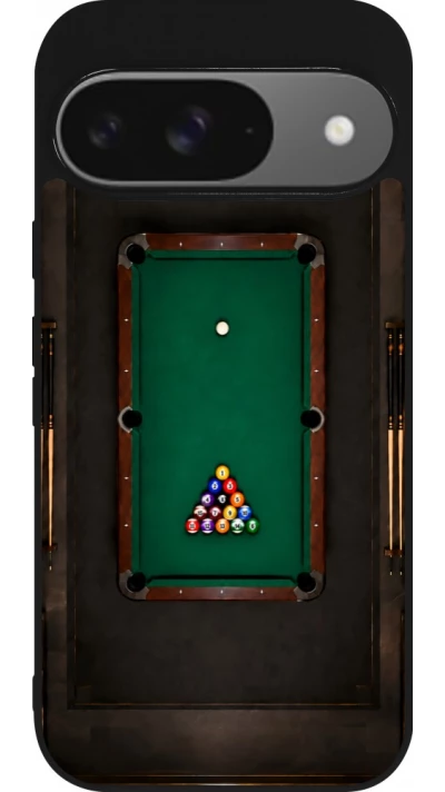 Coque Google Pixel 9 / Pixel 9 Pro - Silicone rigide noir Sports 2026 Billard