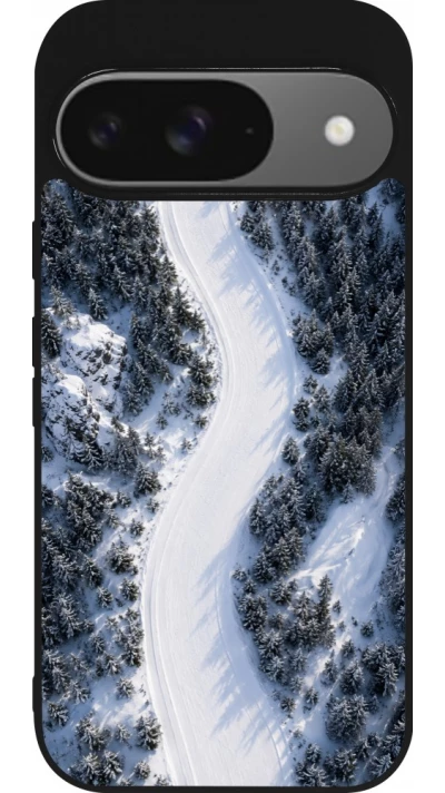 Coque Google Pixel 9 / Pixel 9 Pro - Silicone rigide noir Sports 2026 Ski