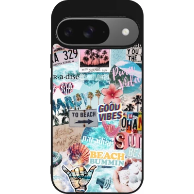 Google Pixel 9 / Pixel 9 Pro Case Hülle - Silikon schwarz Summer 20 collage