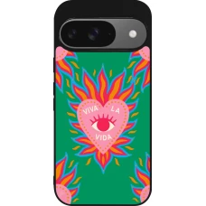 Coque Google Pixel 9 / Pixel 9 Pro - Silicone rigide noir Viva la vida 2026