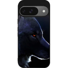 Coque Google Pixel 9 / Pixel 9 Pro - Silicone rigide noir Wolf Shape