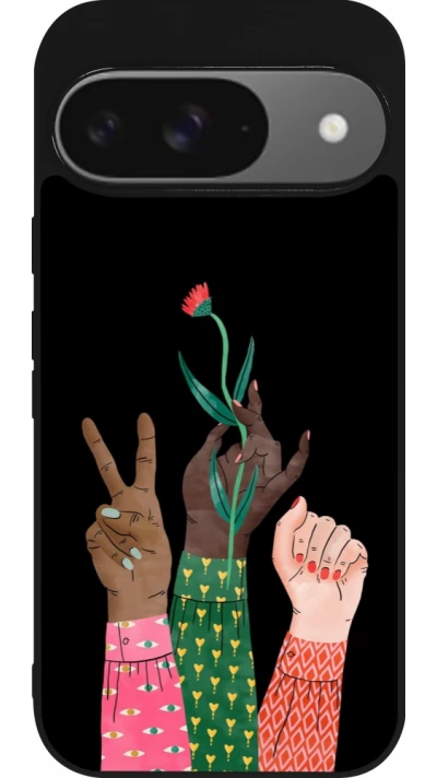 Coque Google Pixel 9 / Pixel 9 Pro - Silicone rigide noir Womens day 2026 2