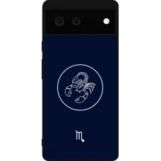 Coque Google Pixel 6 - Silicone rigide noir Astrologie Scorpion