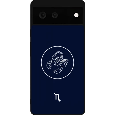 Coque Google Pixel 6 - Silicone rigide noir Astrologie Scorpion