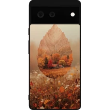Google Pixel 6 Case Hülle - Silikon schwarz Autumn 26 Autumn leaf