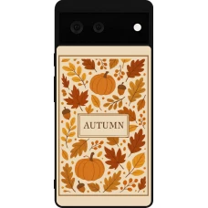 Google Pixel 6 Case Hülle - Silikon schwarz Autumn 26 Hello autumn