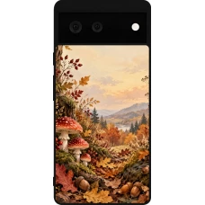 Google Pixel 6 Case Hülle - Silikon schwarz Autumn 26 Illustrated Autumn