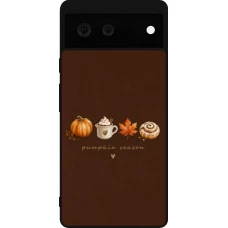 Google Pixel 6 Case Hülle - Silikon schwarz Autumn 26 Pumpkin season