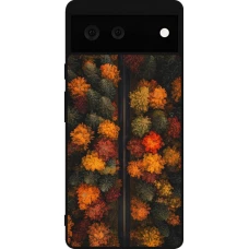 Coque Google Pixel 6 - Silicone rigide noir Autumn 26 Road in autumn