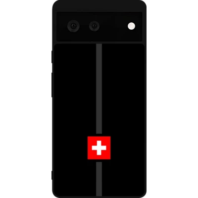 Google Pixel 6 Case Hülle - Silikon schwarz Kanton CH schwarz