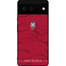 Google Pixel 6 Case Hülle - Silikon schwarz Südkorea 2026 personalisierbares Fussballtrikot